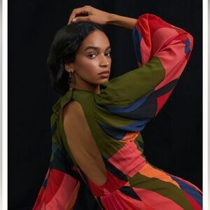 Farm Rio for Anthropologie Abstract Maxi dress
